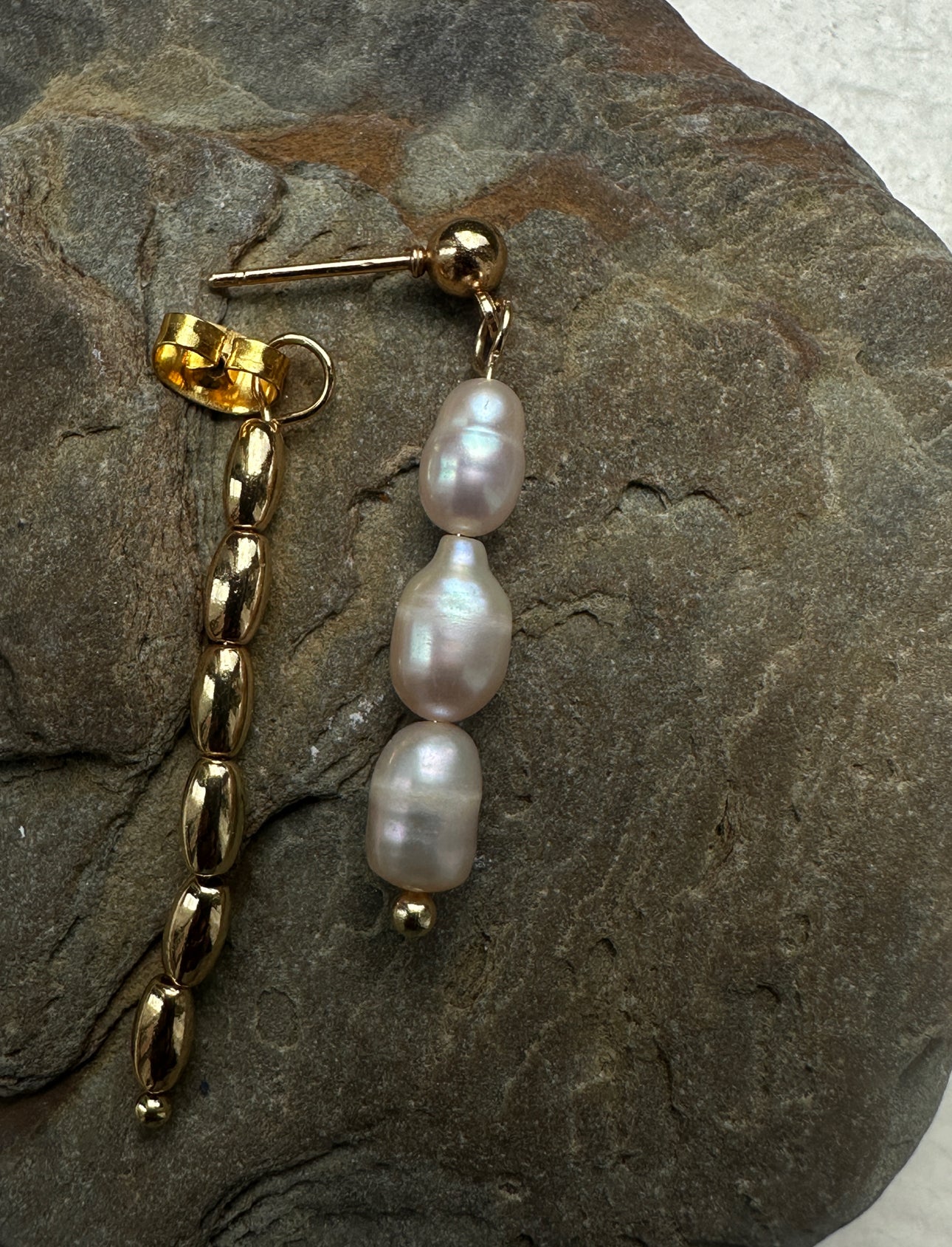 Single Pearl Back Earring